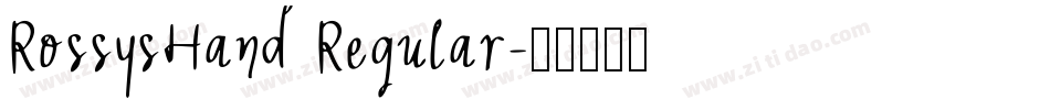 RossysHand Regular字体转换